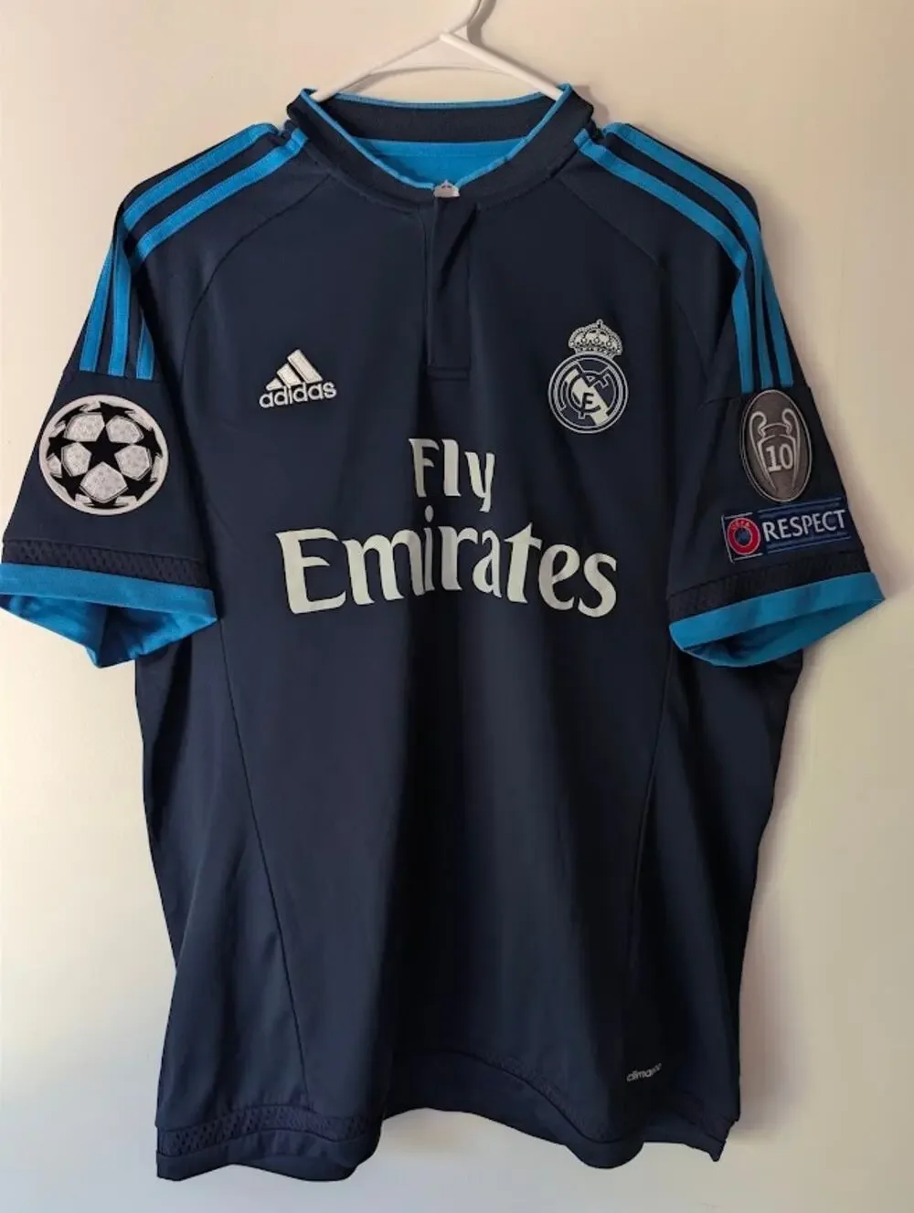 Real Madrid 2015-16 Third Cristiano Ronaldo #7 Jersey Mens Large adidas UCL